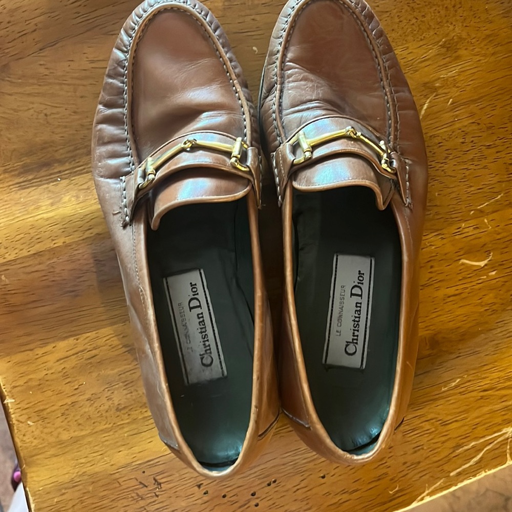 Vintage Christian Dior leather loafers in size 8